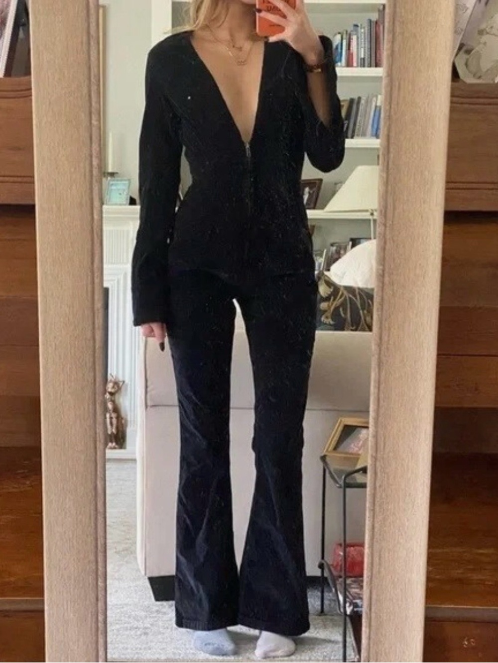 Free People Brown Corduroy Flared Jumpsuit Size Small